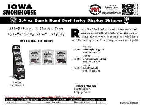 JERKEY BEEF RH DISP SHPR 2.4OZ, Pack of 48