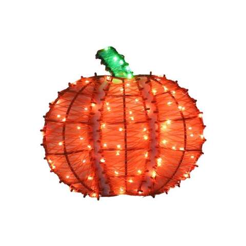 Celebrations Orange 13 in. LED Prelit Pumpkin Hanging Decor, Pack of 6