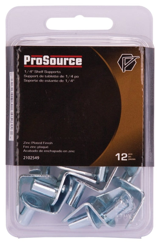 ProSource 25233ZCH-PS Shelf Support 20 lb, Steel, Silver, Riveted Pin Mounting