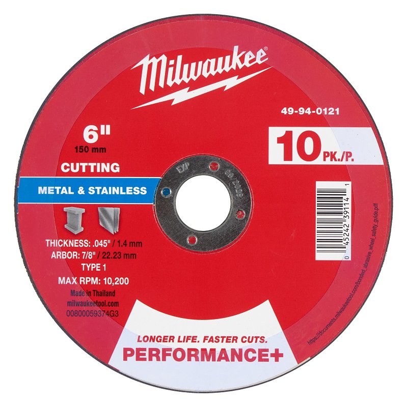 CUT-OFF WHL P-MTL TYP1 6X7/8IN