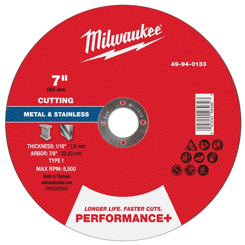 CUT-OFF WHL P-MTL TYP1 7X7/8IN