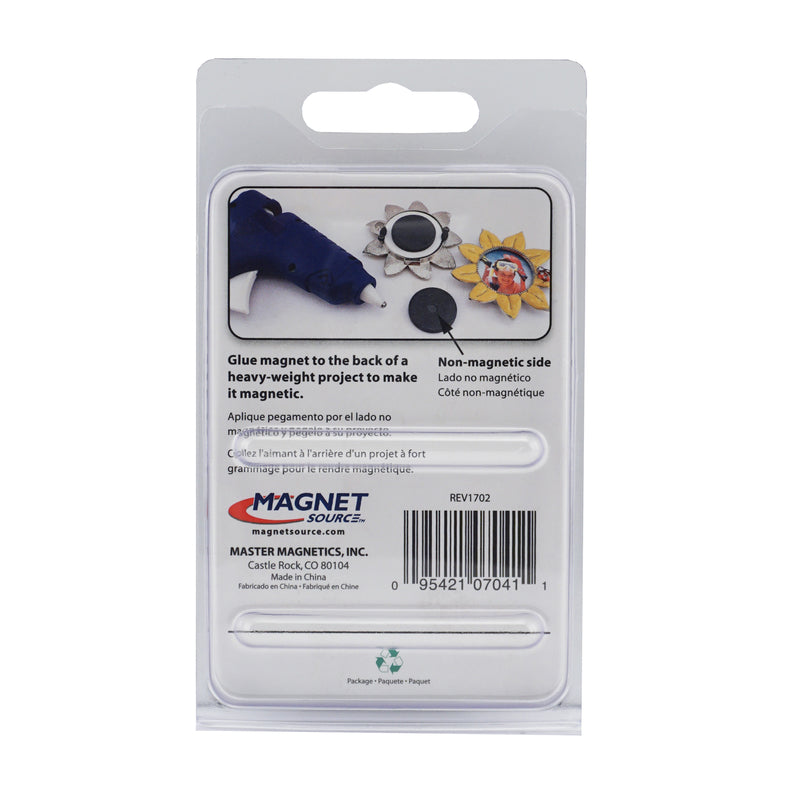 Magnet Source .187 in. L X 1.5 in. W Black Disc Magnets 0.7 lb. pull 2 pc