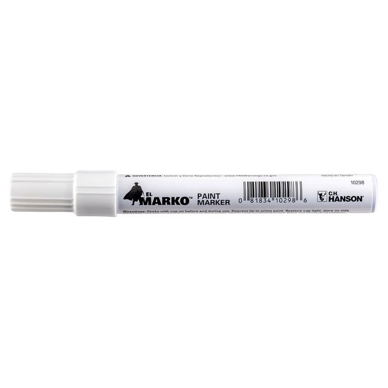 C.H. Hanson El Marko White Valve Tip Paint Marker 1 pk