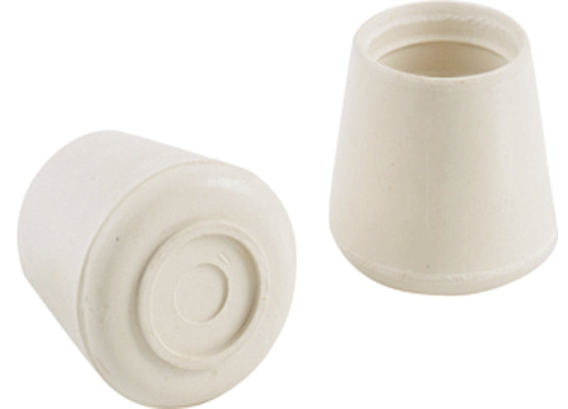 Shepherd Hardware 9117 Furniture Leg Tip, Round, Rubber, Off-White, 1/2 in Dia, Pack of 6