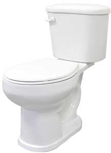 Cato J0052011120 Toilet, Round Bowl, 1.28 gpf Flush, 16 in H Rim, White, 12 in Rough-In