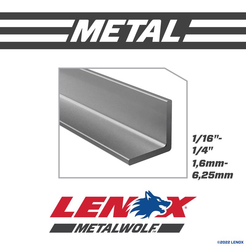 Lenox METALWOLF 8 in. Bi-Metal WAVE EDGE Reciprocating Saw Blade 18 TPI 1 pk