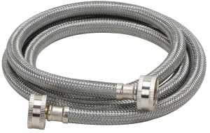 Fluidmaster 9WM60 Washing Machine Discharge Hose, 3/4 in OD, 3/4 in ID, 60 in L, Stainless Steel