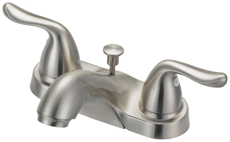 Boston Harbor F5121033NP Lavatory Faucet, 1.2 gpm, 2-Handle, 3-Faucet Hole, Metal, Brushed Nickel
