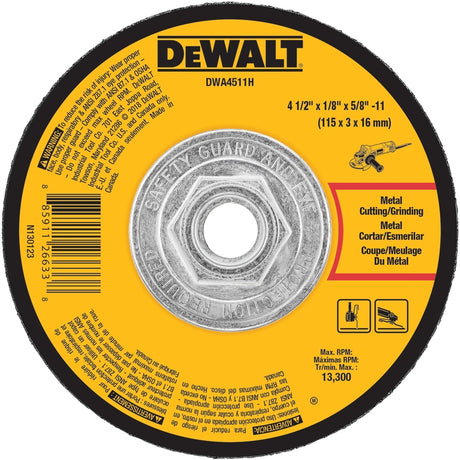 DeWalt 4-1/2 in. D X 5/8 in. Metal Grinding Wheel, Pack of 10