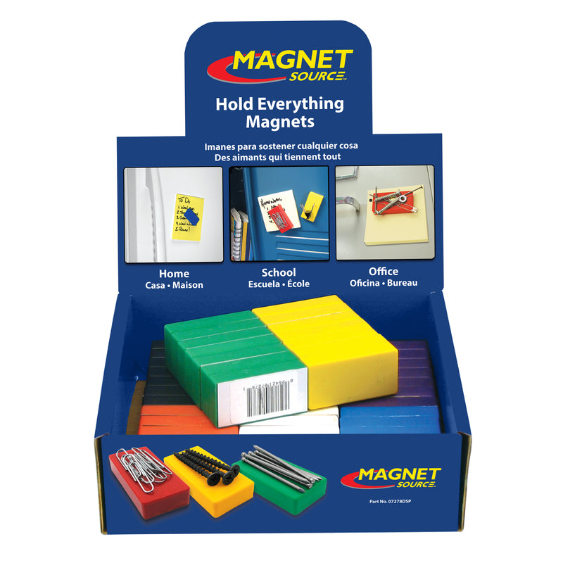 Magnet Source 2 in. L X 1 in. W Assorted Magnetic Posting Magnets 3 lb. pull 1 pc, Pack of 56