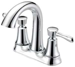 Boston Harbor F51B0035CP Lavatory Faucet, 1.2 gpm, 2-Handle, 3-Faucet Hole, Metal/Plastic, Chrome Plated