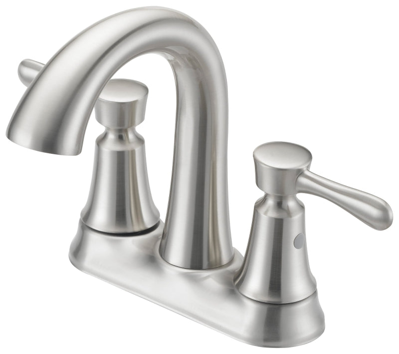 Boston Harbor F51B0035NP Lavatory Faucet, 1.2 gpm, 2-Handle, 3-Faucet Hole, Metal/Plastic, Brushed Nickel