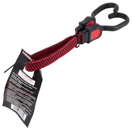 ProSource FH92106-1 Stretch Cord, 17 mm Dia, 15 in L, Polypropylene, Red, Hook End, Pack of 10