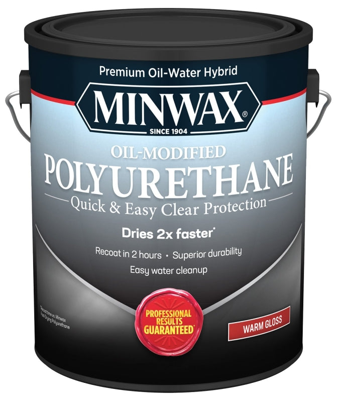 Minwax 710310000 Polyurethane, Water Base, Clear, Gloss, Liquid, 1 gal Can, Pack of 2