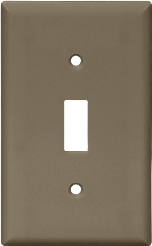 Eaton Wiring Devices 5134B-BOX Wallplate, 4-1/2 in L, 2-3/4 in W, 1 -Gang, Nylon, Brown, High-Gloss, Pack of 15