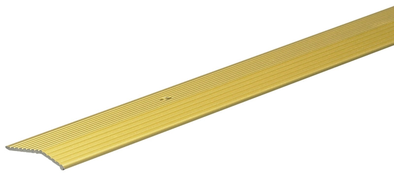 Frost King H591FB/6 Carpet Bar, 6 ft L, 1-3/8 in W, Fluted Surface, Aluminum, Gold, Satin
