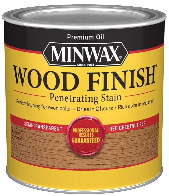 Minwax 223204444 Wood Stain, Red Chestnut, Liquid, 0.5 pt Can