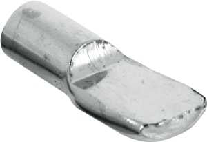 Prime-Line U10163 Shelf Support Peg, Utility Hook, Specifications: 1/4 in Dia x 3/8 in L Pin, Wall Mount, Nickel, 25 lb