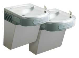 Elkay EZSTL8LC Series Water Cooler, 36-3/4 in L x 19 in W x 25-5/16 in H Dimensions, 8 gph Cooler, Steel, Gray