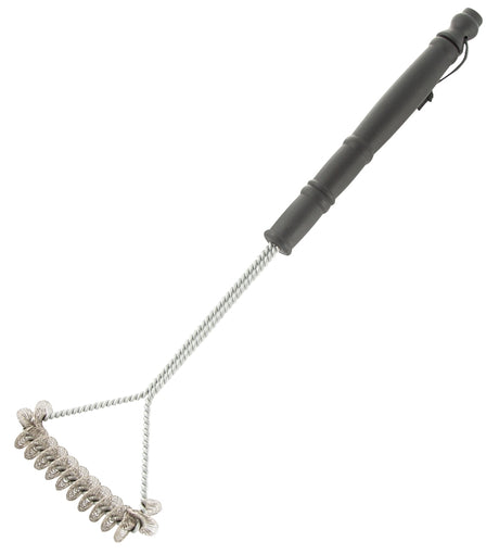 Omaha BBQ1011 Grill Brush, 6 in L Brush, Stainless Steel Bristle, Stainless Steel Bristle, Plastic Handle, 20-1/2 in L