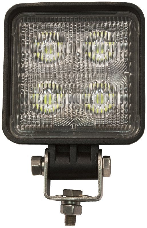 PM V904-MV Square Work Light, 0.43/0.98 A, 12/24 V, 4-Lamp, LED Lamp, 700 Lumens Lumens, 6300 K Color Temp, Black