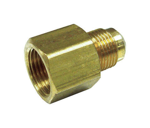 JMF Company 1/2 in. Female Flare X 5/8 in. D Male Flare Brass Reducing Adapter, Pack of 5