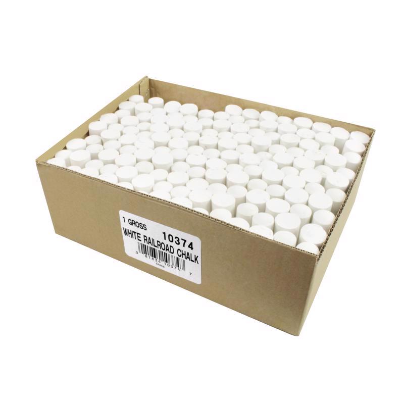 C.H. Hanson 7/8 in. Semi-Permanent Railroad Chalk White 144 pk