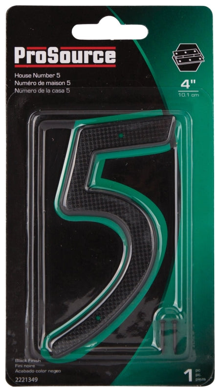 ProSource N-015-PS House Number, Character: 5, 4 in H Character, 2.28 in W Character