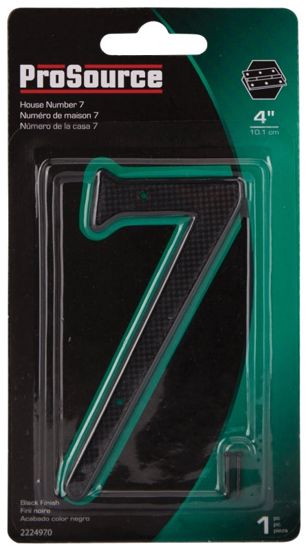 ProSource N-017-PS House Number, Character: 7, 4 in H Character, 2.21 in W Character
