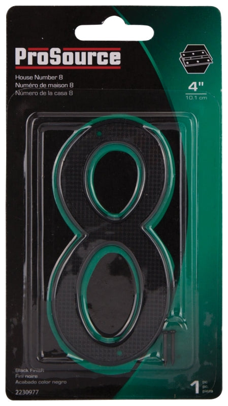 ProSource N-018-PS House Number, Character: 8, 4 in H Character, 2.28 in W Character
