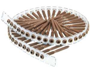 Senco 08S250W003 Deck Screw, Gray, #8 Thread, 2-1/2 in L, Cupped, Pan Head, #2 Drive, Steel