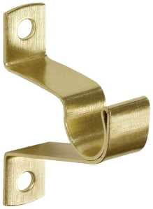 Kenney KN826 Cafe Rod Bracket, Decorative, For: 7/16 in Dia Rods, Brass, 2 PK