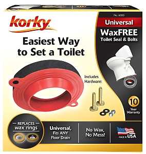 Korky 6000BP Toilet Seal Kit, Foam/Rubber, Red, For: 3 in and 4 in Drain Pipes