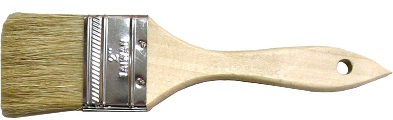 ProSource 150020 Chip Pain Wt Brush, Plain W-Grip Handle, 2in W, White Chin Wese bristle