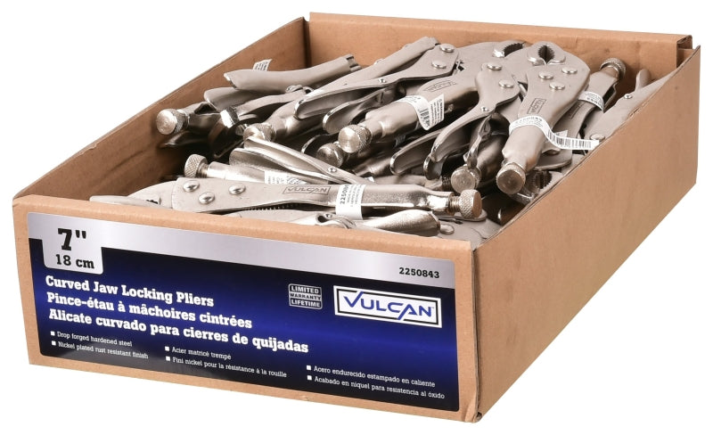 Vulcan PC927-22 Lock Plier, 7 in OAL, Comfortable Grip Handle, Pack of 30