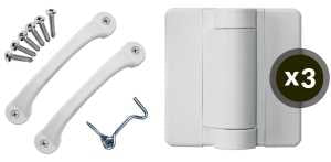 Screen Tight SDHWT Hardware Kit, Poly, White, For: Wood Screen Doors