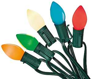 Santas Forest 03160/U00Z125H Light Set, String Lights, 125 V, 7 W, 25-Lamp, C7 Lamp, Multi-Color Lamp