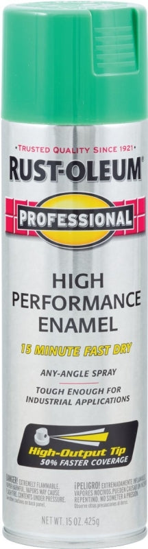 Rust-Oleum 7533838 Professional Safety Spray Paint, Gloss, Safety Green, 15 oz Can