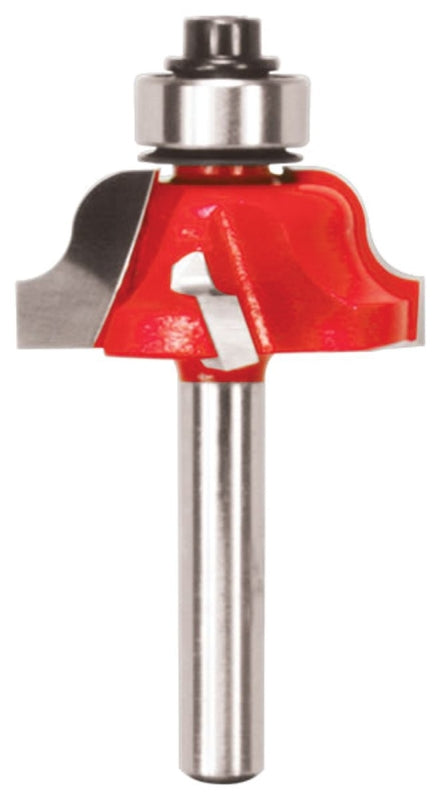 Freud 38-100 Router Bit, 1-1/16 in Dia Cutter, 2-3/16 in OAL, 1/4 in Dia Shank, 4-Cutter, Carbide