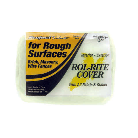 Linzer Rol-Rite Polyester 3 in. W X 3/4 in. Trim Paint Roller Cover 1 pk, Pack of 12