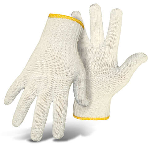 Boss Women's Indoor/Outdoor String Knit Reversible Work Gloves White L 1 pair