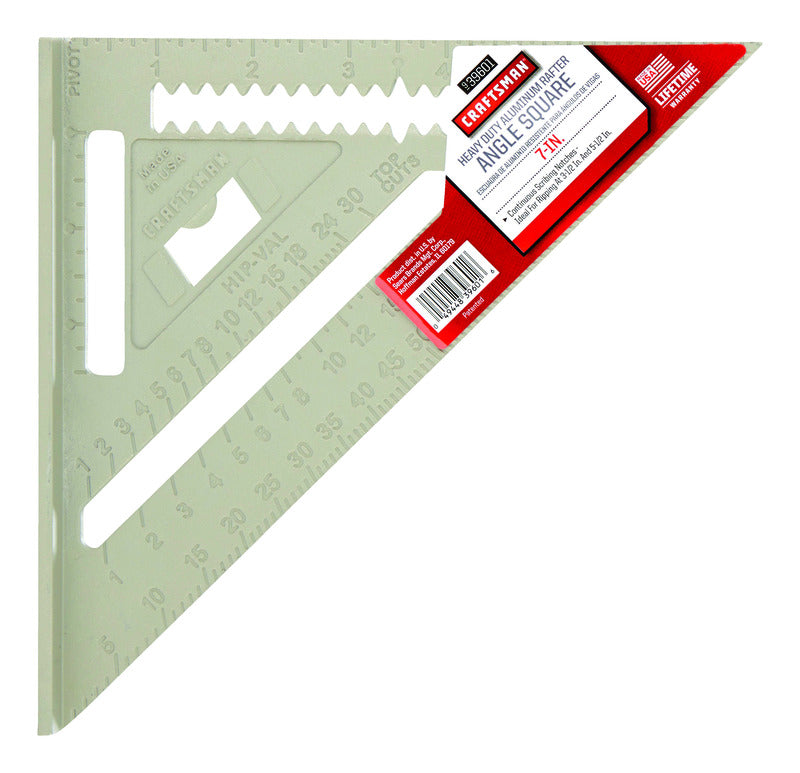 Craftsman 7 in. L X 7 in. H Aluminum Rafter Square