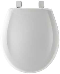 Mayfair 87SLOW-000 Toilet Seat, 14-3/8 in W, 2.188 in H, Round, Plastic, White