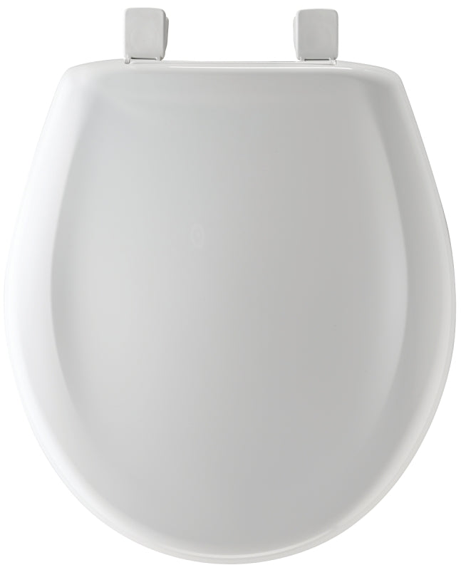 Mayfair 87SLOW-000 Toilet Seat, 14-3/8 in W, 2.188 in H, Round, Plastic, White