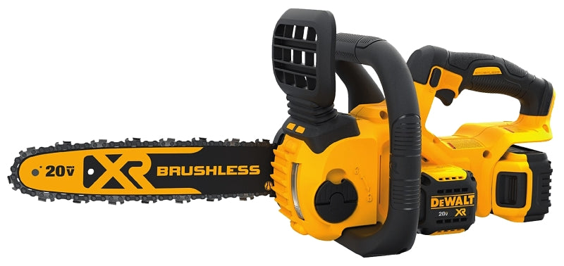 DEWALT MAX Series DCCS620P1 Chainsaw Kit, Battery Included, 5 Ah, 20 V, Lithium-Ion, 4 in Cutting Capacity, 12 in L Bar