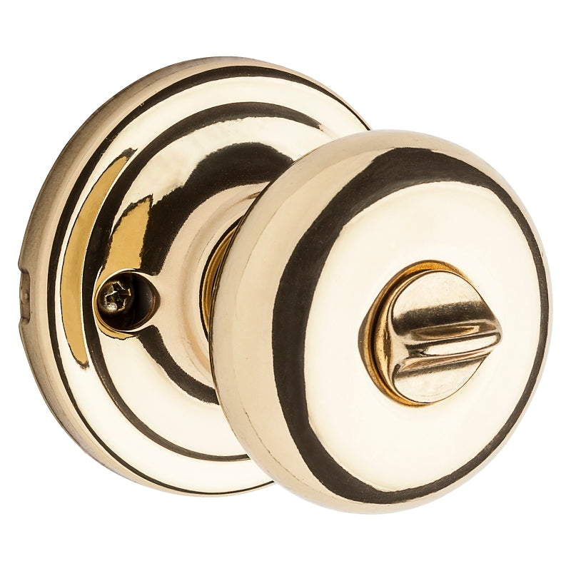 Kwikset Signature Series 740HLO3SMT6AL/RCS Keyed Entry Knob, Polished Brass