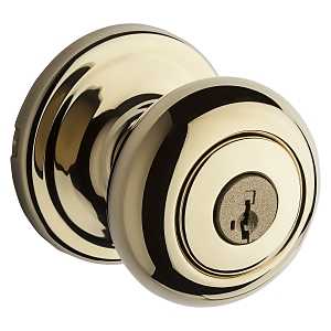 Kwikset Signature Series 740HLO3SMT6AL/RCS Keyed Entry Knob, Polished Brass