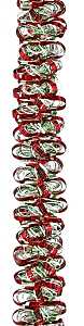 Holidaytrims 3786450 Garland, 12 ft L, PVC, Green/Red/Snow White, Indoor, Pack of 12