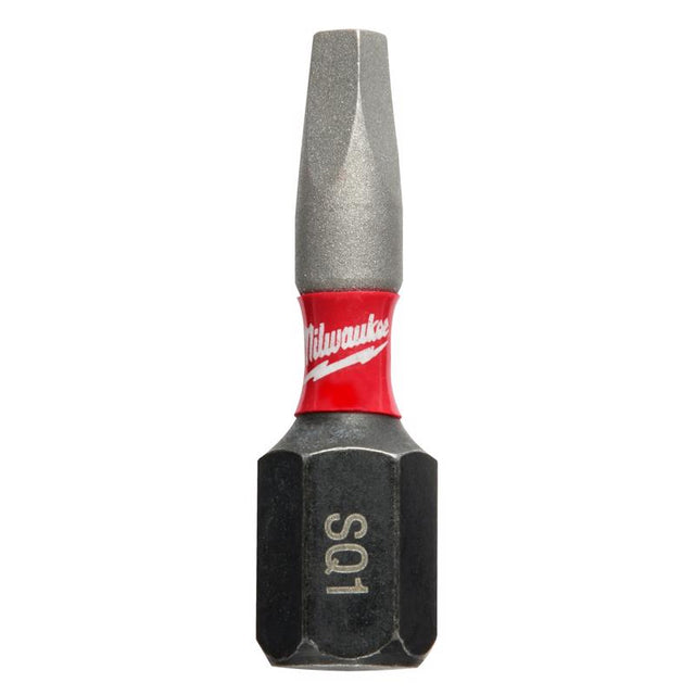 Milwaukee Shockwave Square #1 X 1 in. L Screwdriver Bit Steel 5 pc