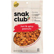 Snak Club Hot and Spicy Peanuts 7.5 oz Bagged, Pack of 6